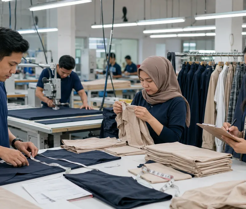 Proses produksi dan quality control di pabrik garmen Jahitku